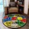Order of the Eastern Stars Round Carpet, African Rugs, Round Rugs For Home