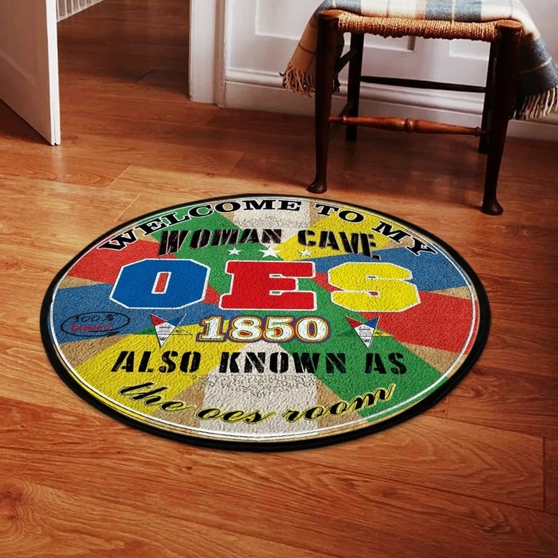 Order of the Eastern Stars Round Carpet, African Rugs, Round Rugs For Home