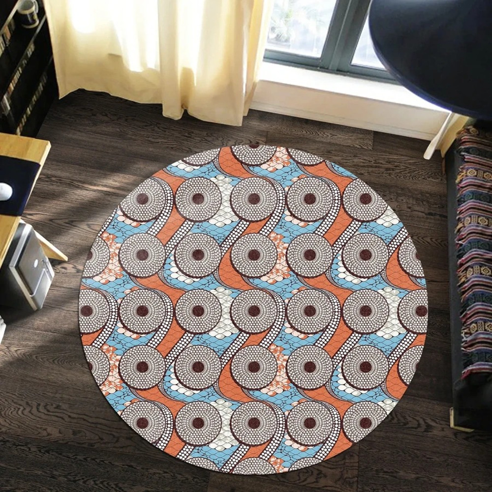 Ankara The Loop Round Carpet, African Rugs, Round Rugs For Home