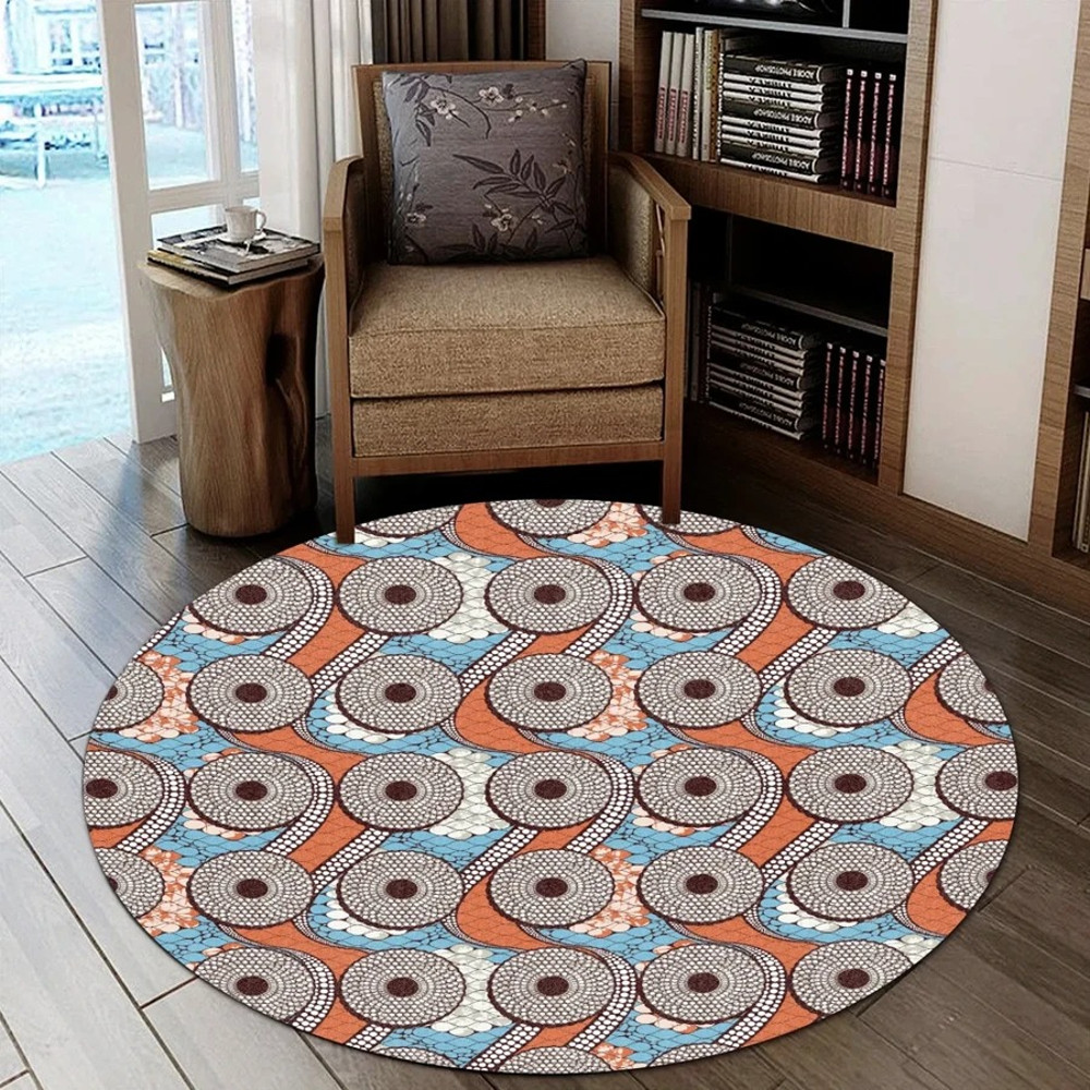 Ankara The Loop Round Carpet, African Rugs, Round Rugs For Home