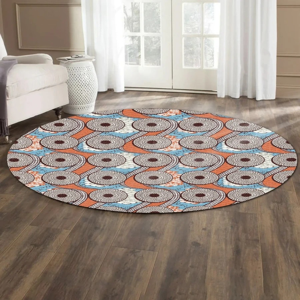 Ankara The Loop Round Carpet, African Rugs, Round Rugs For Home