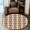 Ankara African Daisy Round Carpet, African Rugs, Round Rugs For Home