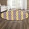 Ankara African Daisy Round Carpet, African Rugs, Round Rugs For Home