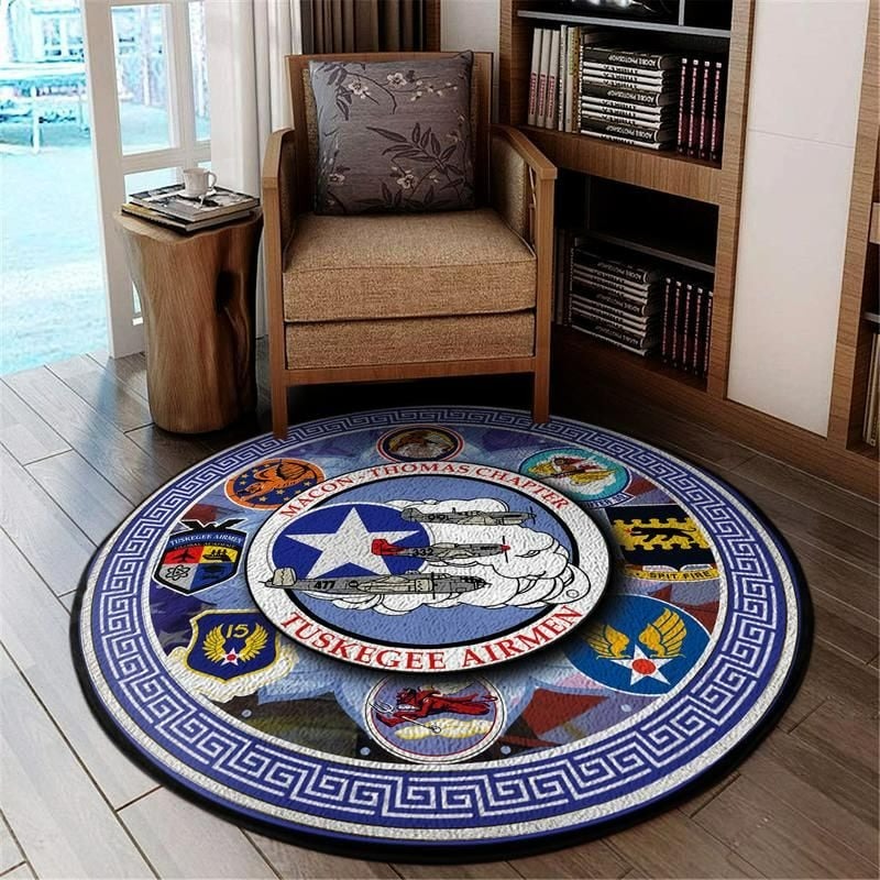 Tuskegee Airmen Round Carpet, African Rugs, Round Rugs For Home
