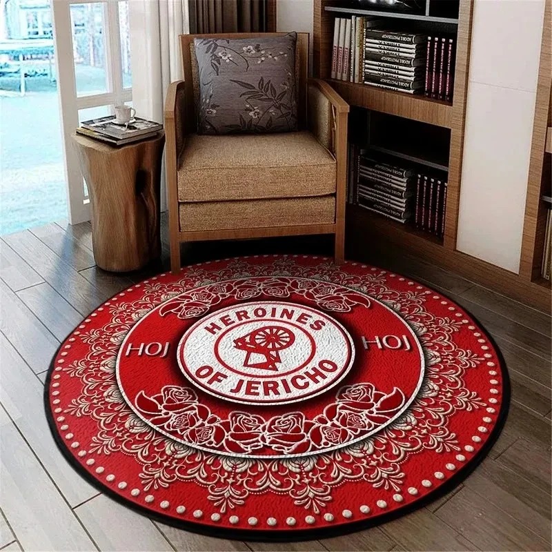 Floral Heroines Of Jericho Round Carpet, African Rugs, Round Rugs For Home