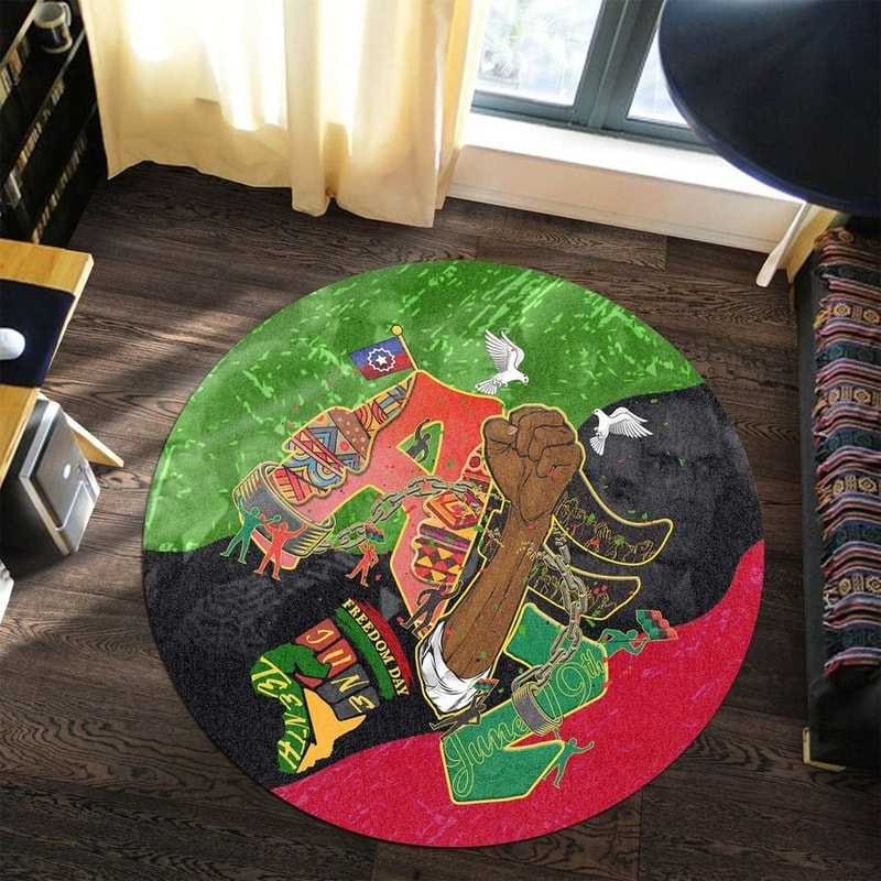 Juneteeth Freedom Round Carpet, African Rugs, Round Rugs For Home