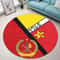 Tigray Coat Of Arms With Africa Pattern Round Carpet, African Rugs, Round Rugs For Home