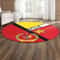 Tigray Coat Of Arms With Africa Pattern Round Carpet, African Rugs, Round Rugs For Home