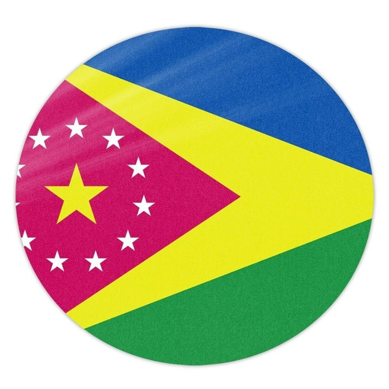 Moca Flag Round Carpet, African Rugs, Round Rugs For Home