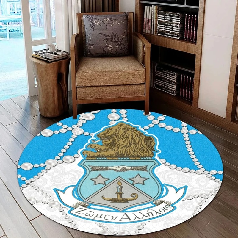 Alpha Delta Pi Roy Style Round Carpet, African Rugs, Round Rugs For Home