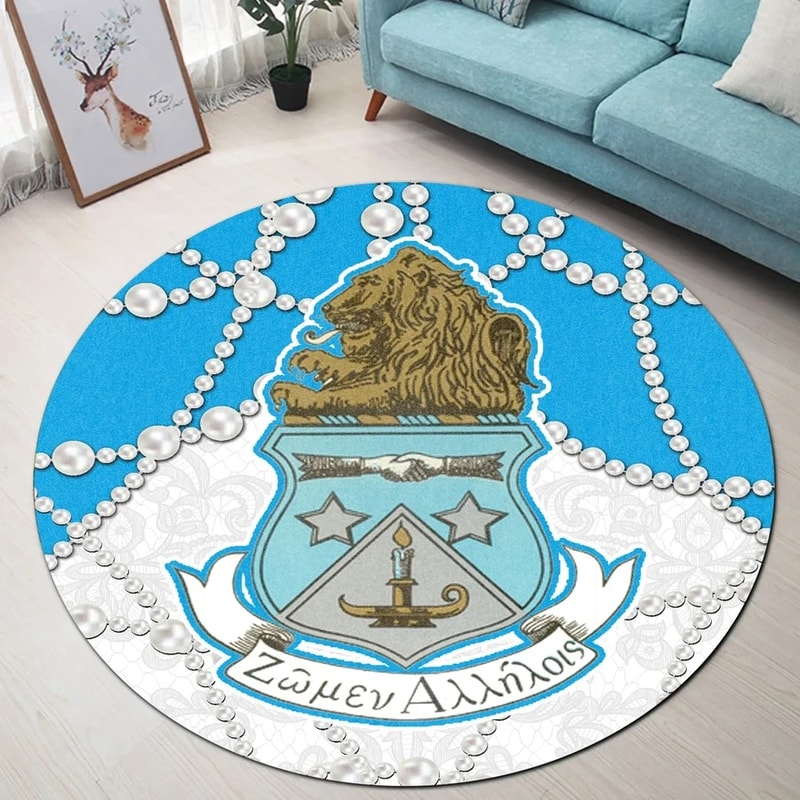 Alpha Delta Pi Roy Style Round Carpet, African Rugs, Round Rugs For Home