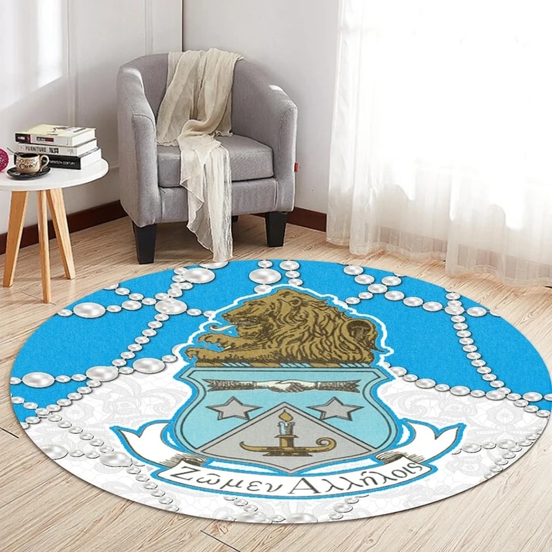 Alpha Delta Pi Roy Style Round Carpet, African Rugs, Round Rugs For Home
