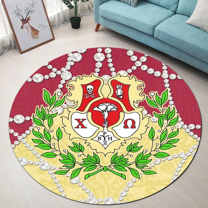 Chi Omega Roy Style Round Carpet, African Rugs, Round Rugs For Home