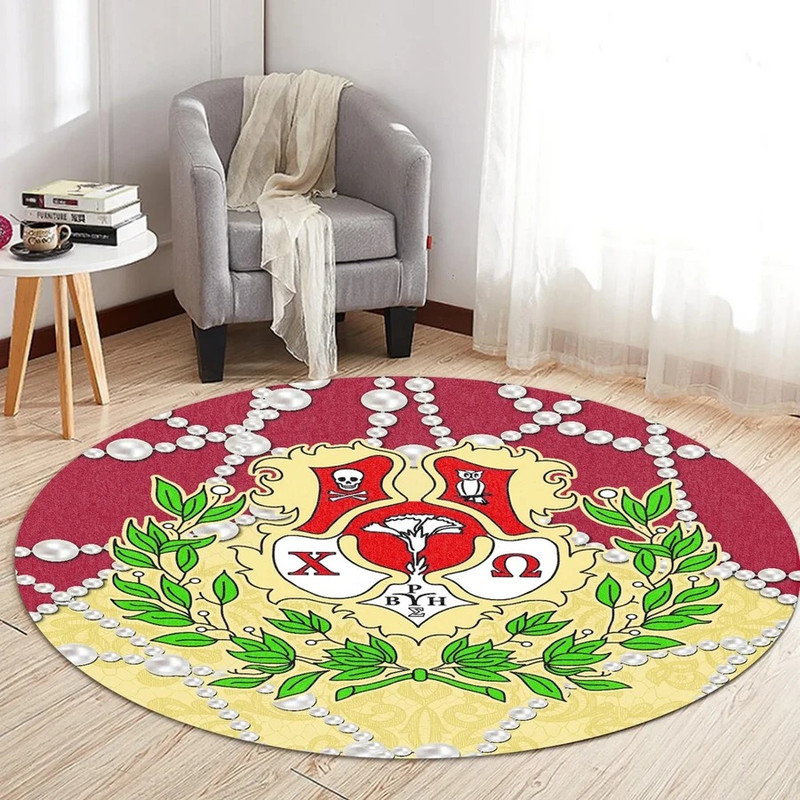 Chi Omega Roy Style Round Carpet, African Rugs, Round Rugs For Home