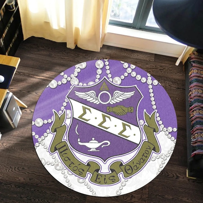 Sigma Sigma Sigma Roy Style Round Carpet, African Rugs, Round Rugs For Home