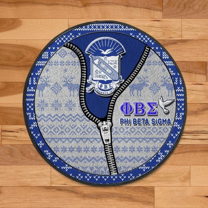 Phi Beta Sigma Christmas Round Carpet, African Rugs, Round Rugs For Home