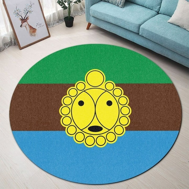 Utuado Flag Round Carpet, African Rugs, Round Rugs For Home