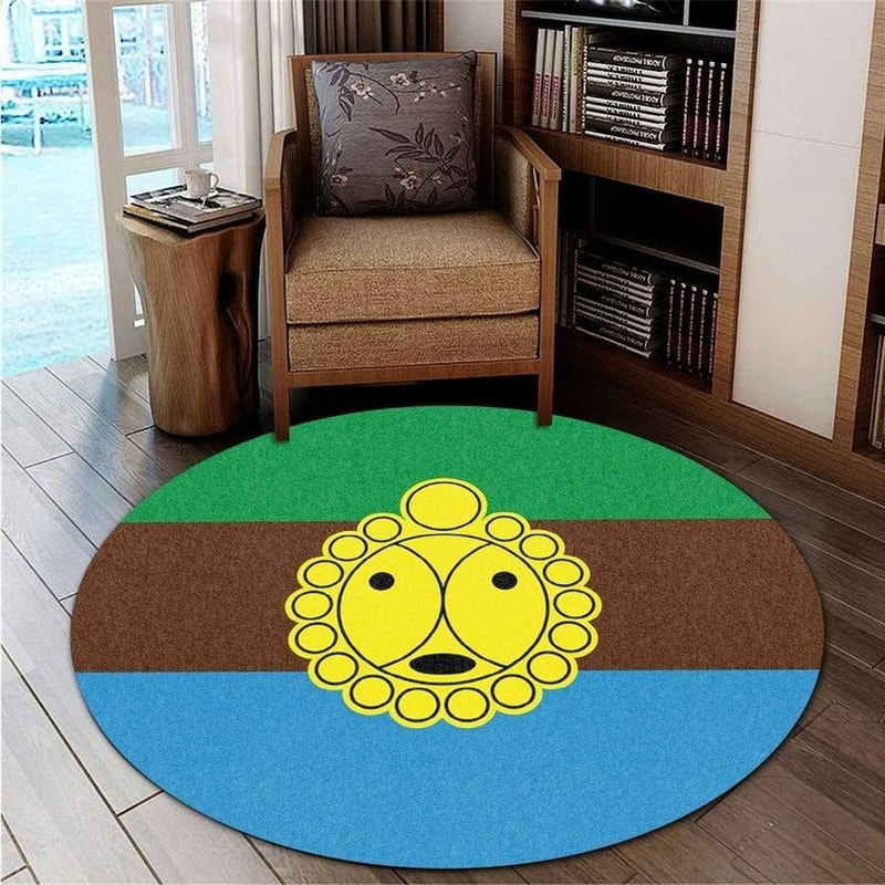 Utuado Flag Round Carpet, African Rugs, Round Rugs For Home