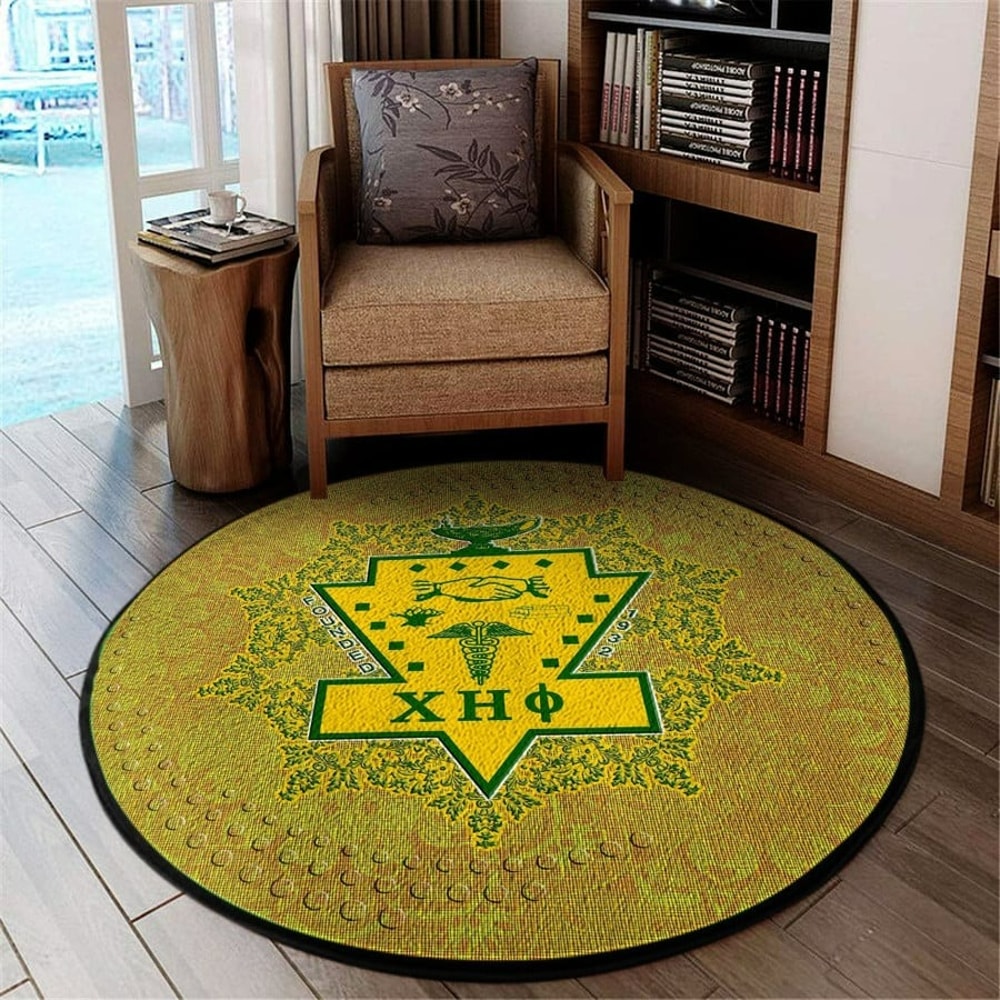 Chi Eta Phi Logo Round Carpet, African Rugs, Round Rugs For Home