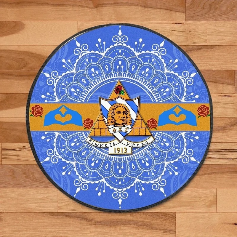 Phi Sigma Sigma Round Carpet, African Rugs, Round Rugs For Home