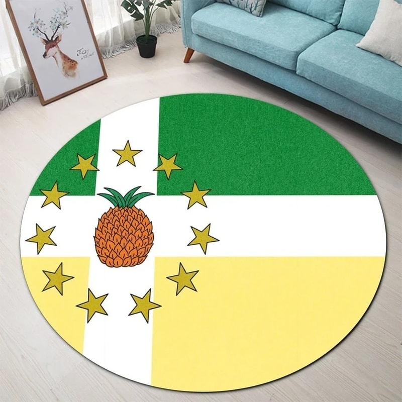 Lajas Flag Round Carpet, African Rugs, Round Rugs For Home