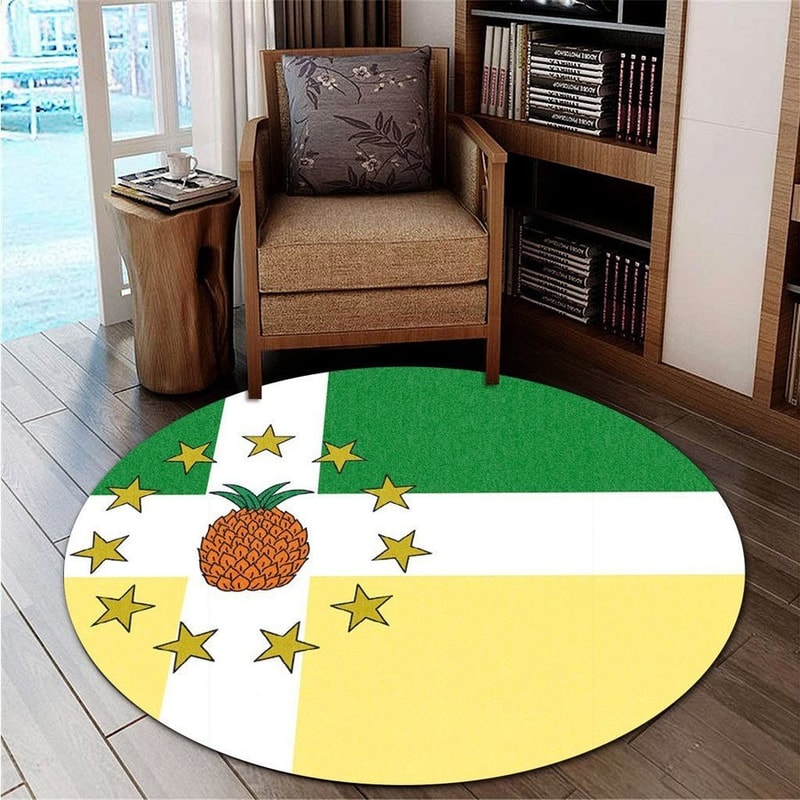 Lajas Flag Round Carpet, African Rugs, Round Rugs For Home
