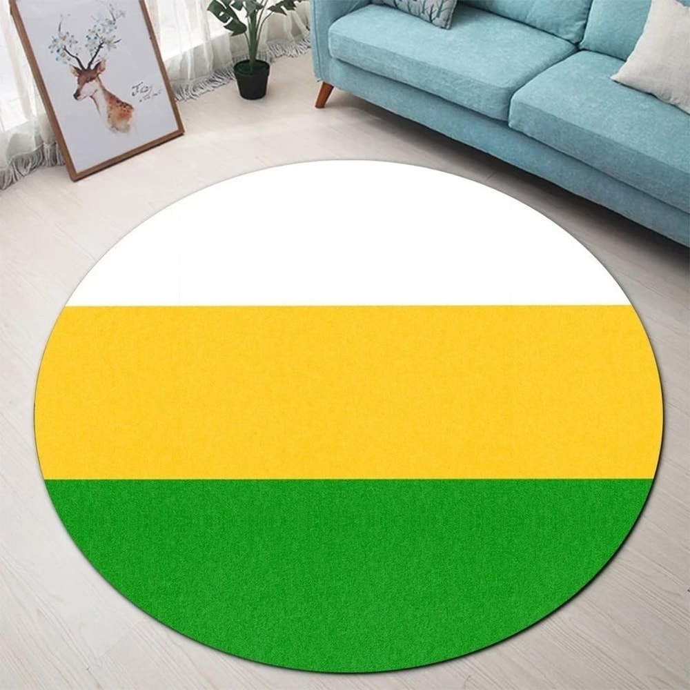 Guayanilla Flag Round Carpet, African Rugs, Round Rugs For Home