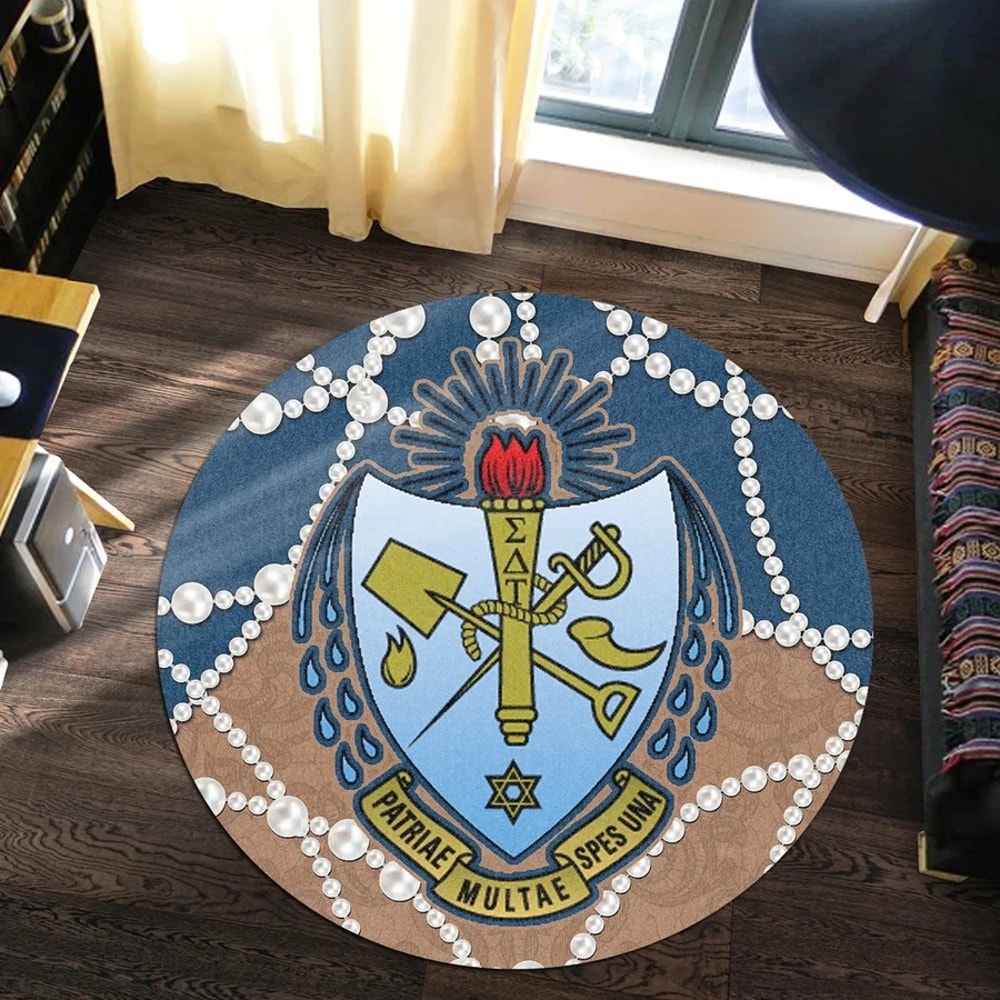 Sigma Delta Tau Roy Style Round Carpet, African Rugs, Round Rugs For Home