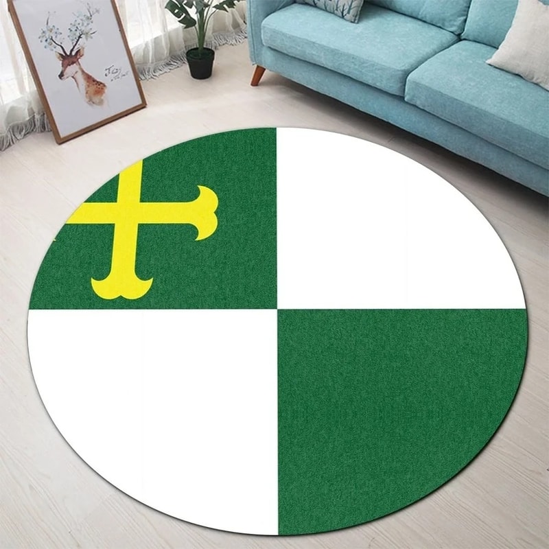 Comerio Flag Round Carpet, African Rugs, Round Rugs For Home