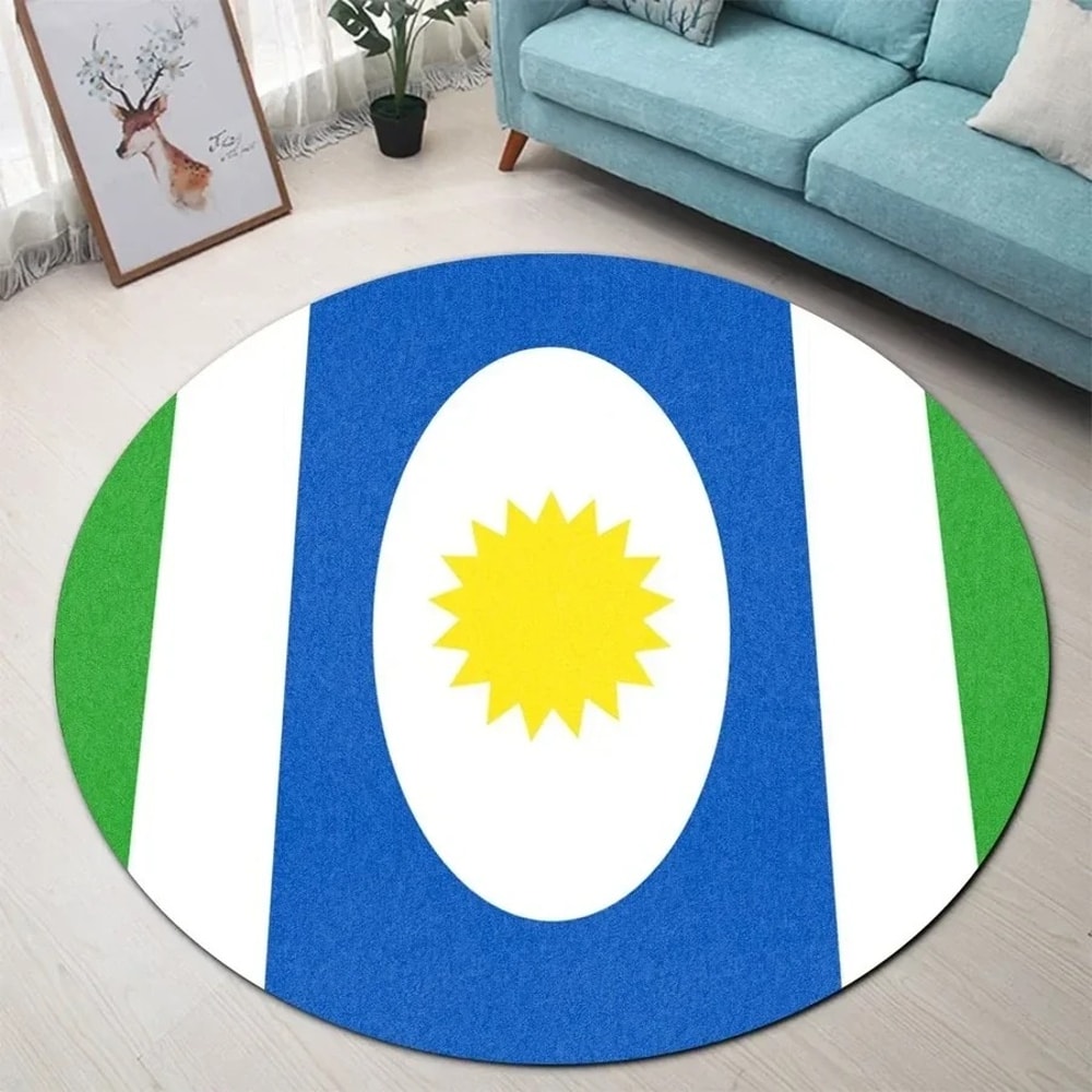 Orocovis Flag Round Carpet, African Rugs, Round Rugs For Home