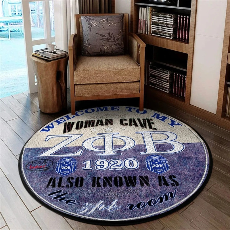 Zeta Phi Beta Round Carpet, African Rugs, Round Rugs For Home