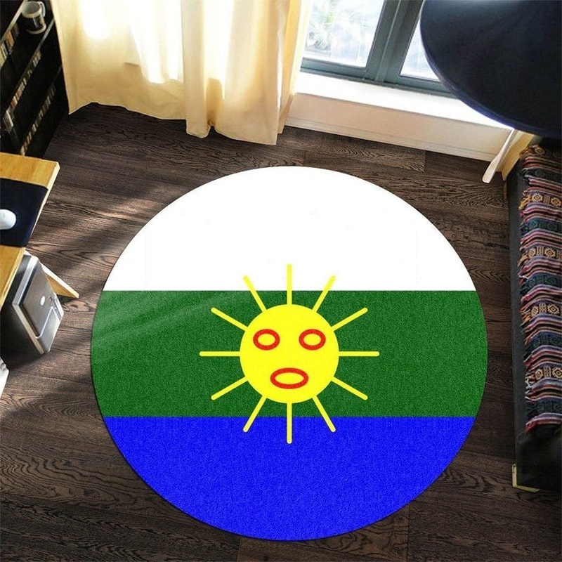 Las Piedras Flag Round Carpet, African Rugs, Round Rugs For Home