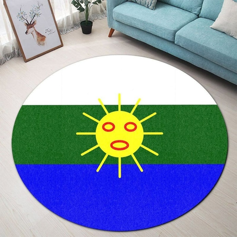 Las Piedras Flag Round Carpet, African Rugs, Round Rugs For Home