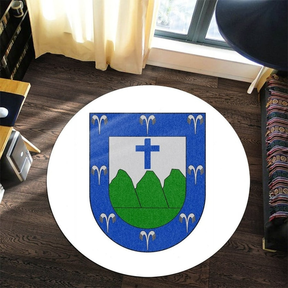 Trujillo Alto Flag Round Carpet, African Rugs, Round Rugs For Home