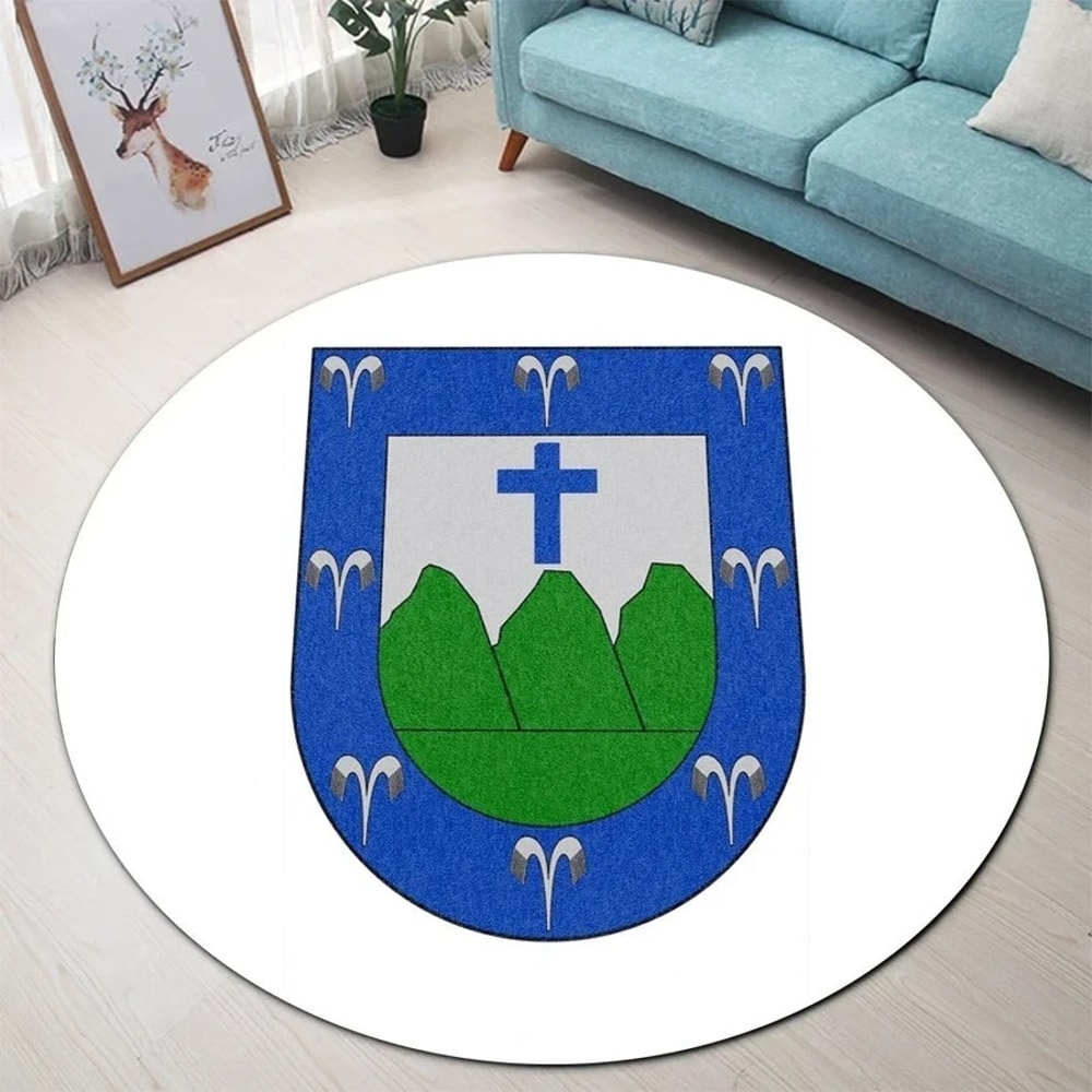 Trujillo Alto Flag Round Carpet, African Rugs, Round Rugs For Home