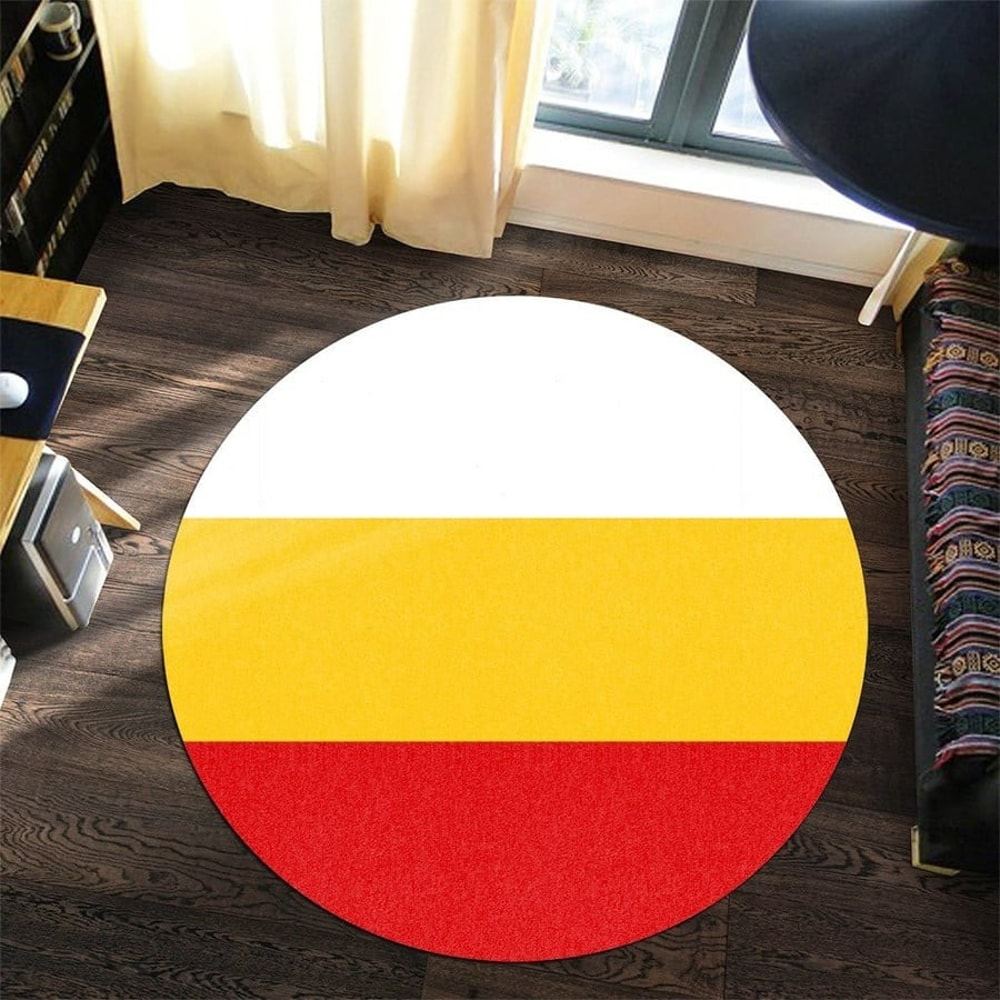 Santa Isabel Flag Round Carpet, African Rugs, Round Rugs For Home