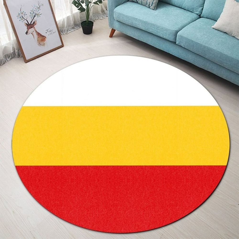 Santa Isabel Flag Round Carpet, African Rugs, Round Rugs For Home