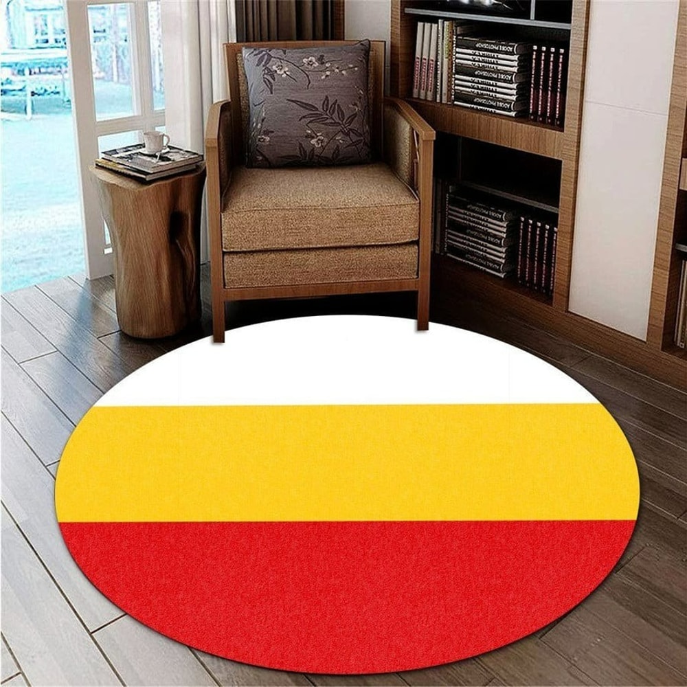 Santa Isabel Flag Round Carpet, African Rugs, Round Rugs For Home