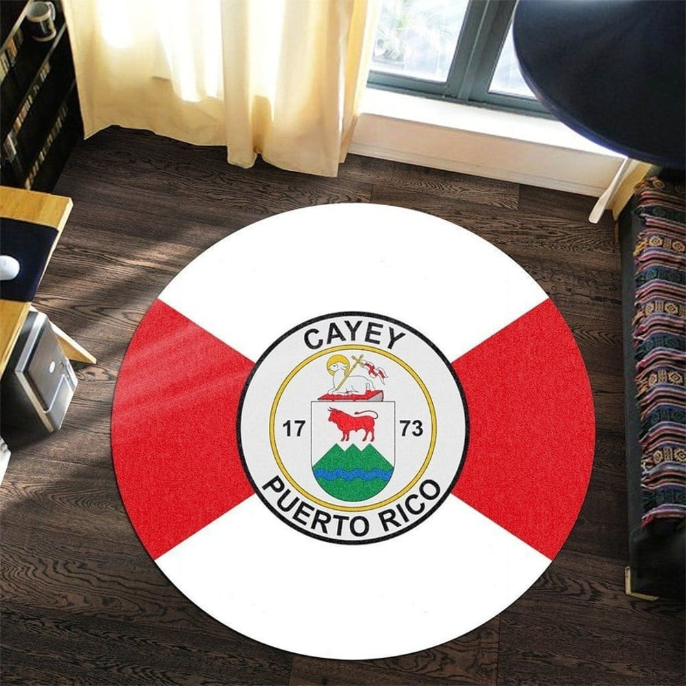 Cayey Flag Round Carpet, African Rugs, Round Rugs For Home