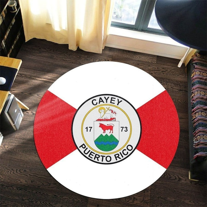 Cayey Flag Round Carpet, African Rugs, Round Rugs For Home