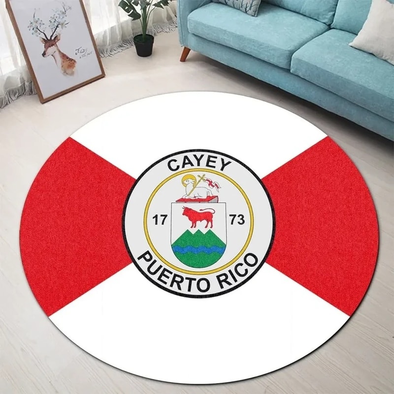 Cayey Flag Round Carpet, African Rugs, Round Rugs For Home