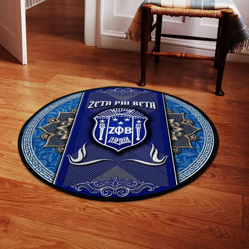 Zeta Phi Beta Sorority Round Carpet, African Rugs, Round Rugs For Home