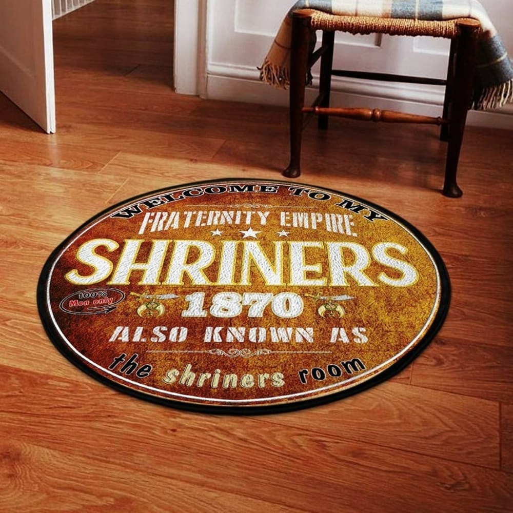 Welcome To The Shriners Room Round Carpet, African Rugs, Round Rugs For Home