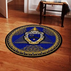 kkp fraternity triangle round carpet, african rugs, round rugs for home