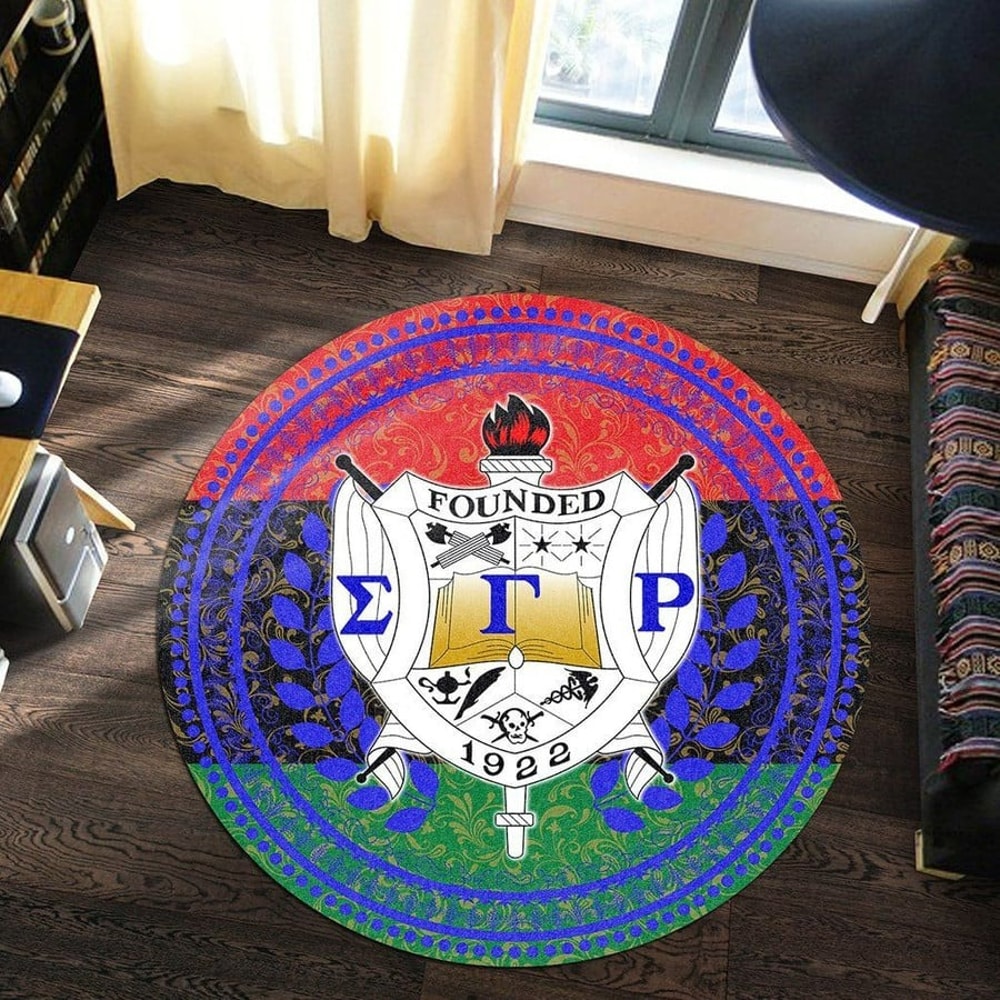 Pan Africa Sigma Gamma Rho Sorority Round Carpet, African Rugs, Round Rugs For Home