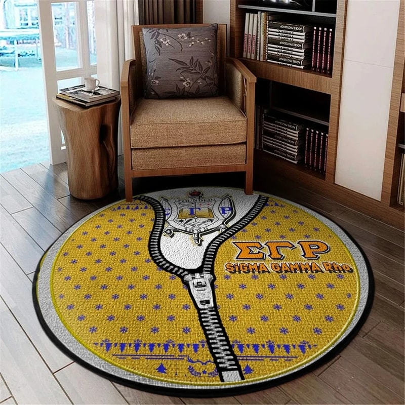 Sigma Gamma Rho Christmas Round Carpet, African Rugs, Round Rugs For Home