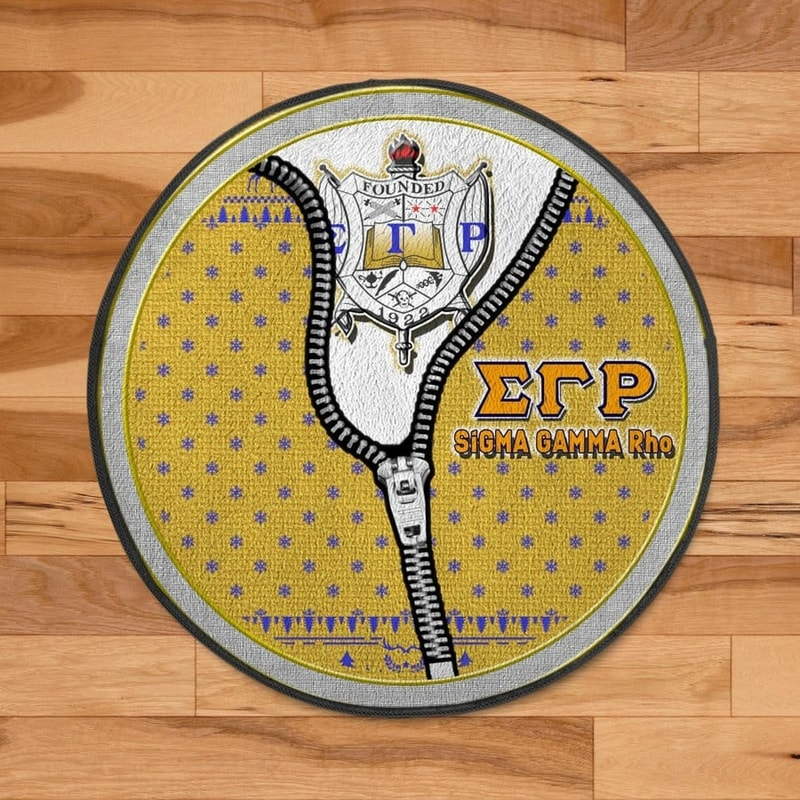 Sigma Gamma Rho Christmas Round Carpet, African Rugs, Round Rugs For Home