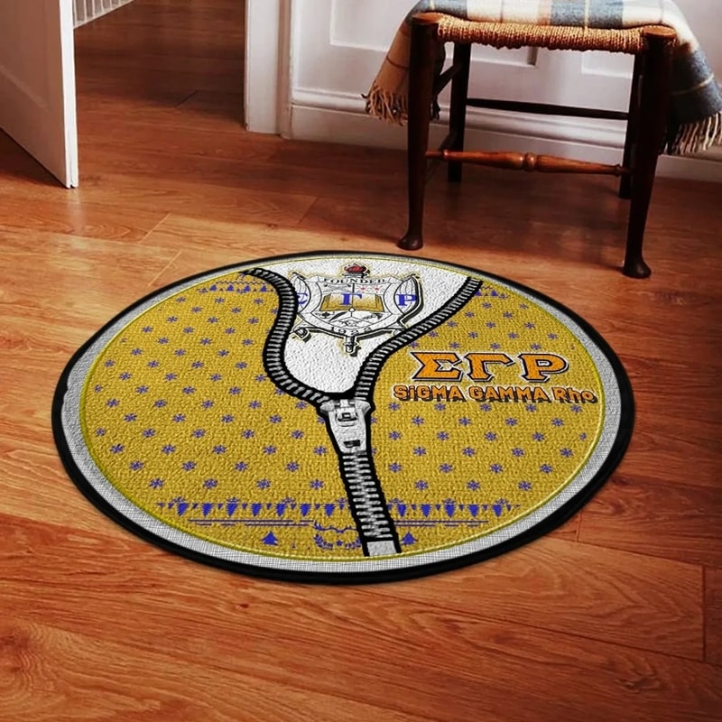 Sigma Gamma Rho Christmas Round Carpet, African Rugs, Round Rugs For Home