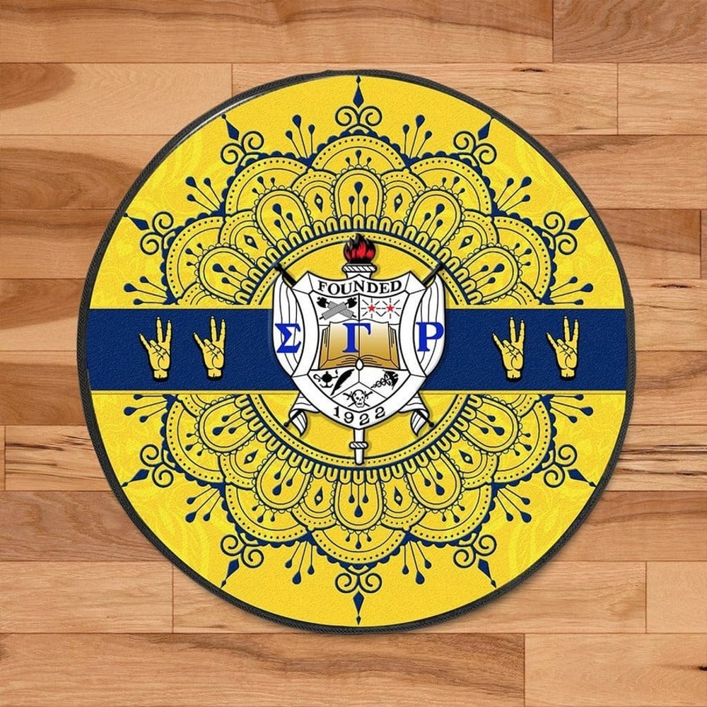 Sigma Gamma Rho Home Round Carpet, African Rugs, Round Rugs For Home
