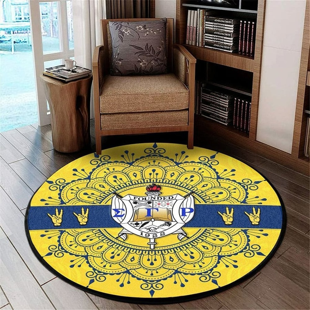 Sigma Gamma Rho Home Round Carpet, African Rugs, Round Rugs For Home